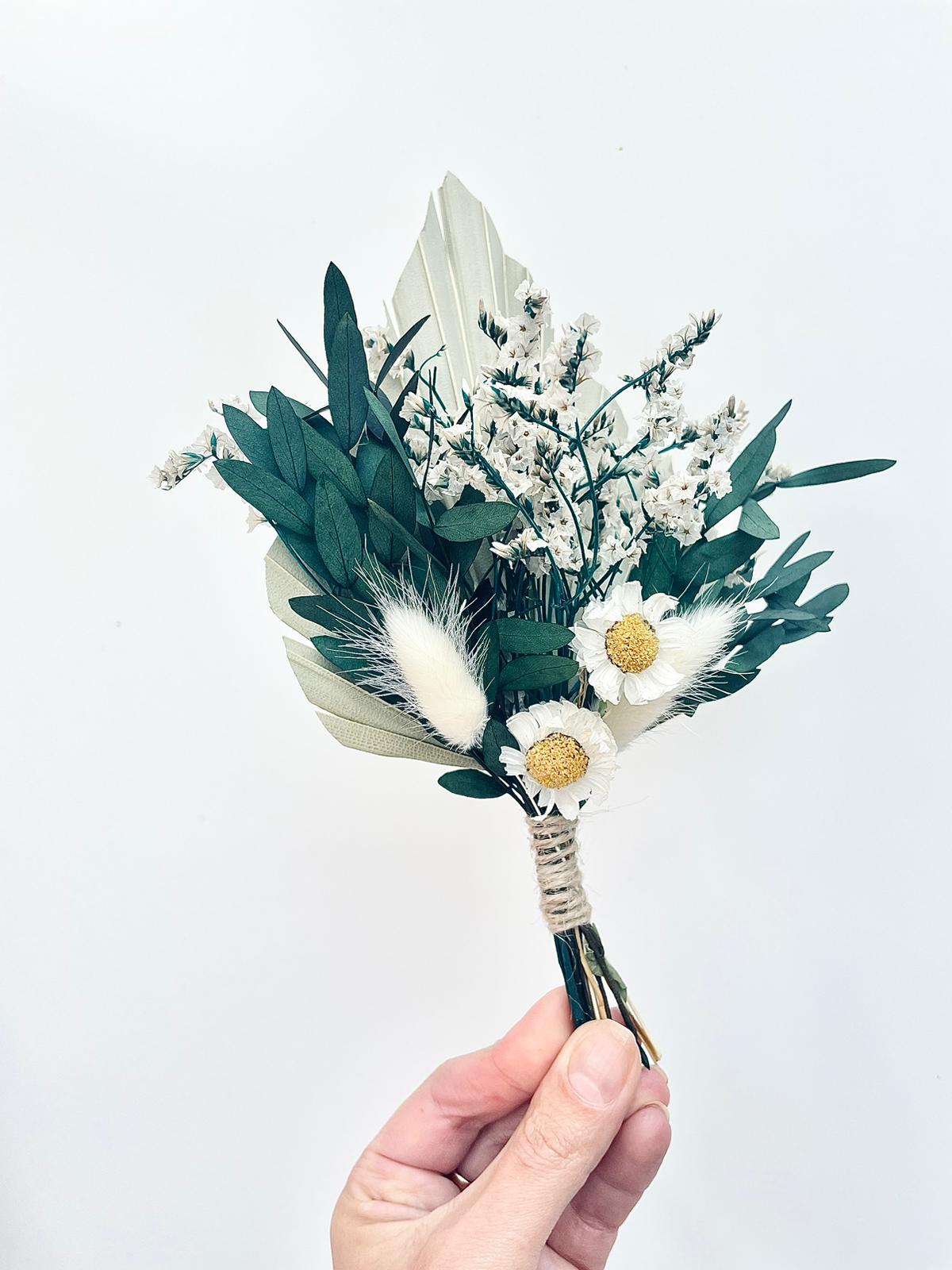 Eucalyptus Palm Spear Sage Dried Flower Cake Topper Mini Dry Flower Bouquet Cake Topper Flowers for cake decor Palm Spear Bouquet Sage