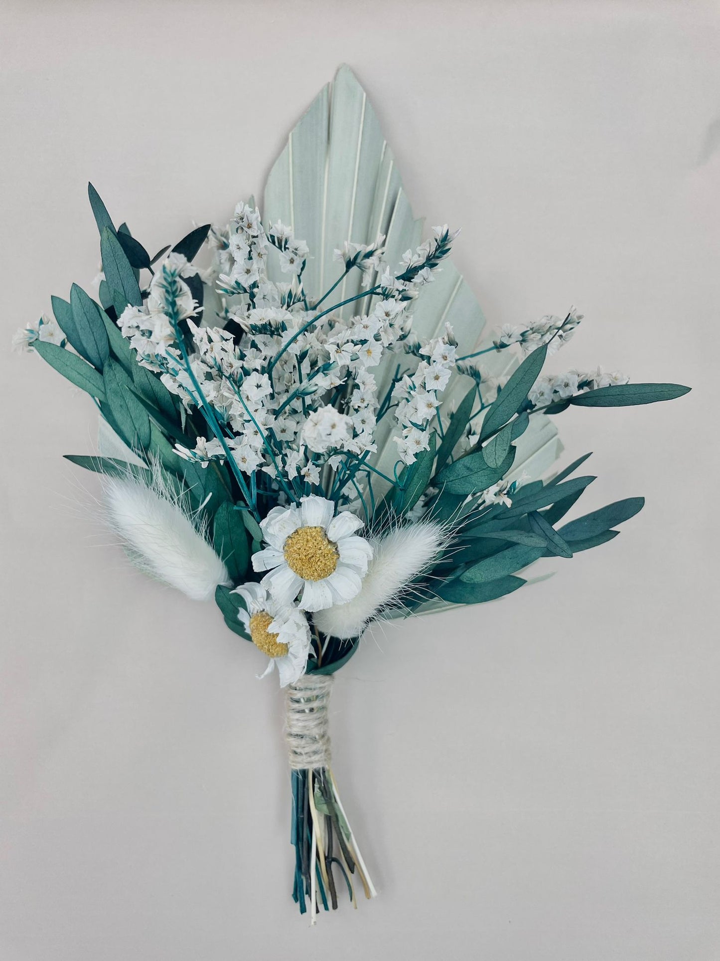 Eucalyptus Palm Spear Sage Dried Flower Cake Topper Mini Dry Flower Bouquet Cake Topper Flowers for cake decor Palm Spear Bouquet Sage