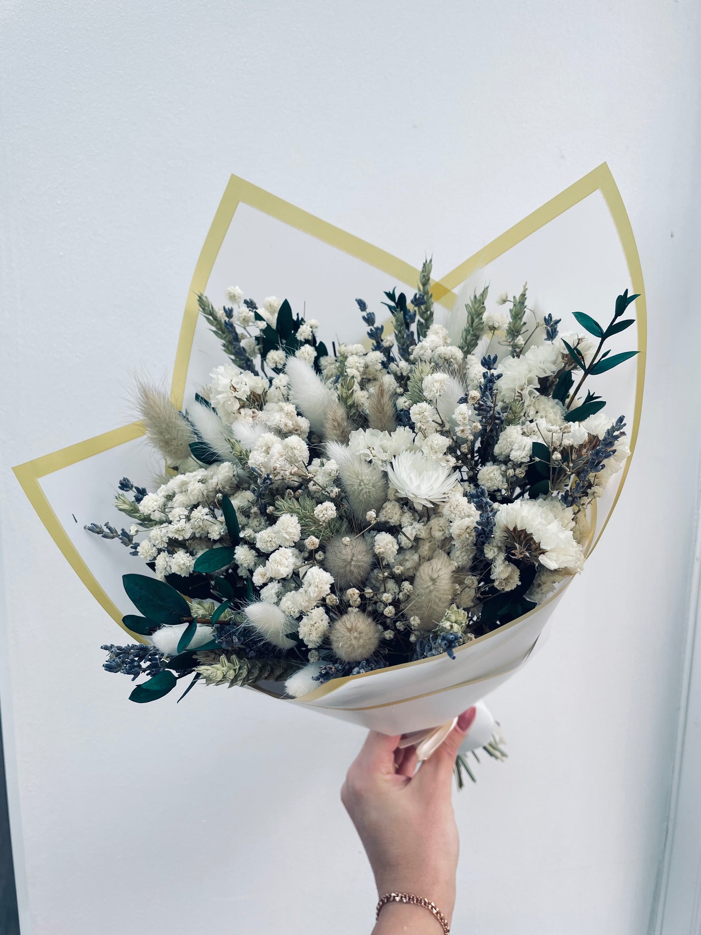 Gybsophila / Eucalyptus / Lavender Bouquet