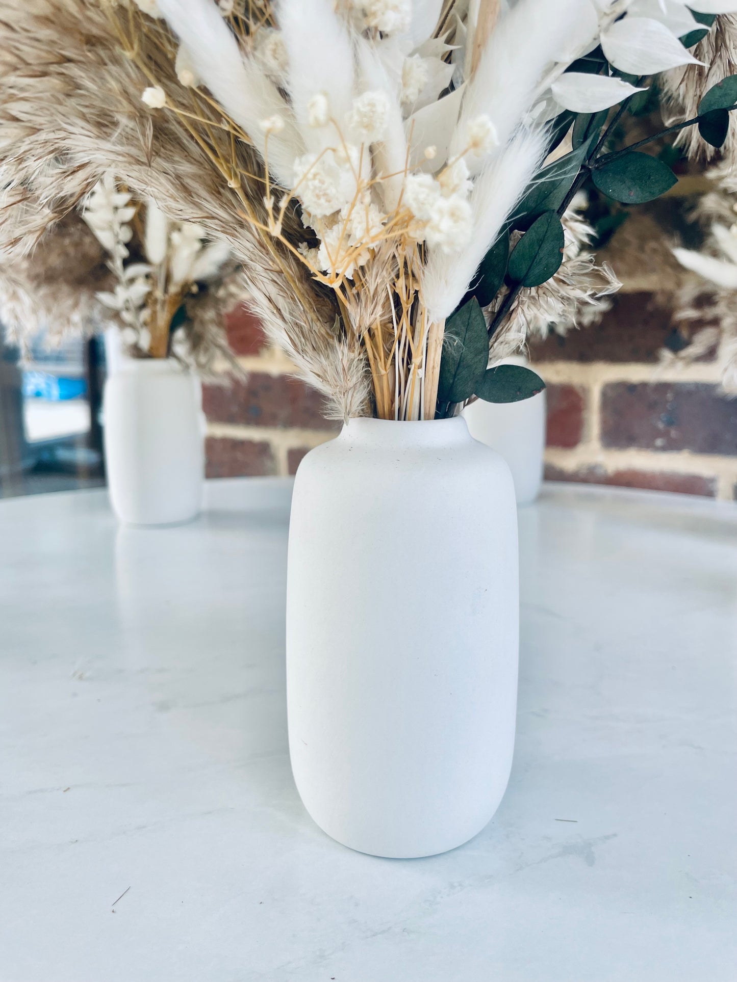 Pampas grass bouquet dried flower arrangement boho wedding table decor rustic centerpiece cafe decor gift for her neutral home decor