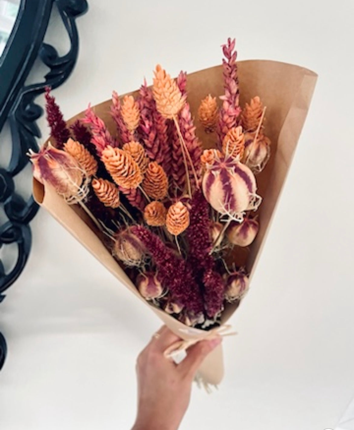 Dried flower bouquet RUSTIC GRACE wedding flowers farmhouse bridal bouquet wildflower dried flowers gift for her boho home decor