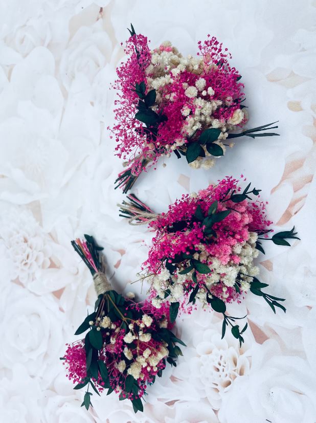 Mini Dried Flowers Bouquet Boho Mini Dry Flower Rustic Wildflowers Dried Rose Bouquets Wedding Flowers Boutonniere Letterbox Flowers