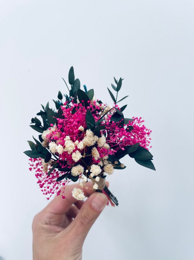 Mini Dried Flowers Bouquet Boho Mini Dry Flower Rustic Wildflowers Dried Rose Bouquets Wedding Flowers Boutonniere Letterbox Flowers