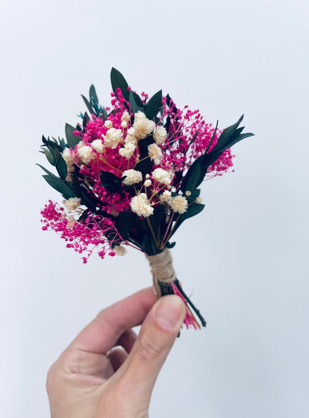 Mini Dried Flowers Bouquet Boho Mini Dry Flower Rustic Wildflowers Dried Rose Bouquets Wedding Flowers Boutonniere Letterbox Flowers