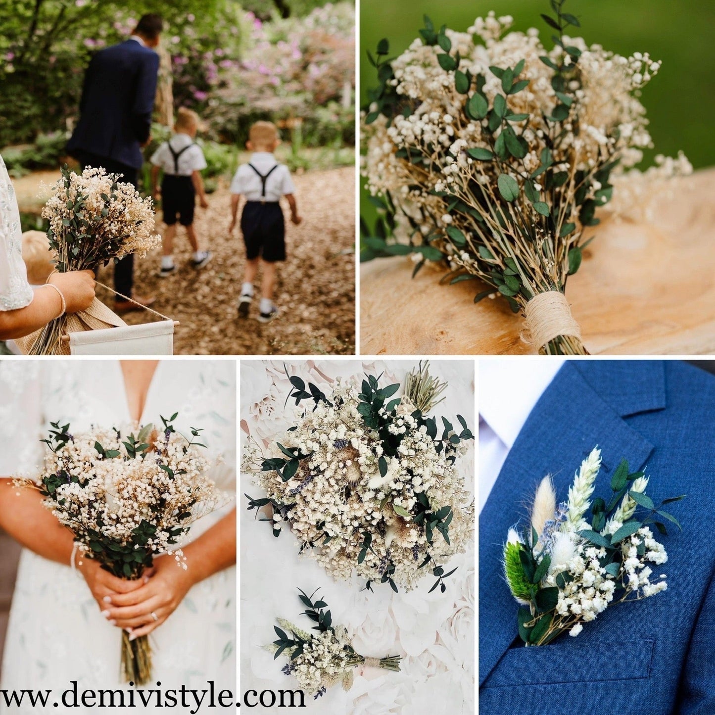 Gypsophila lavender blue Bridal Bouquet Wedding /Dried Flower Bouquet/ Gifts For Her / Dried flower arrangement/ Buttonholes