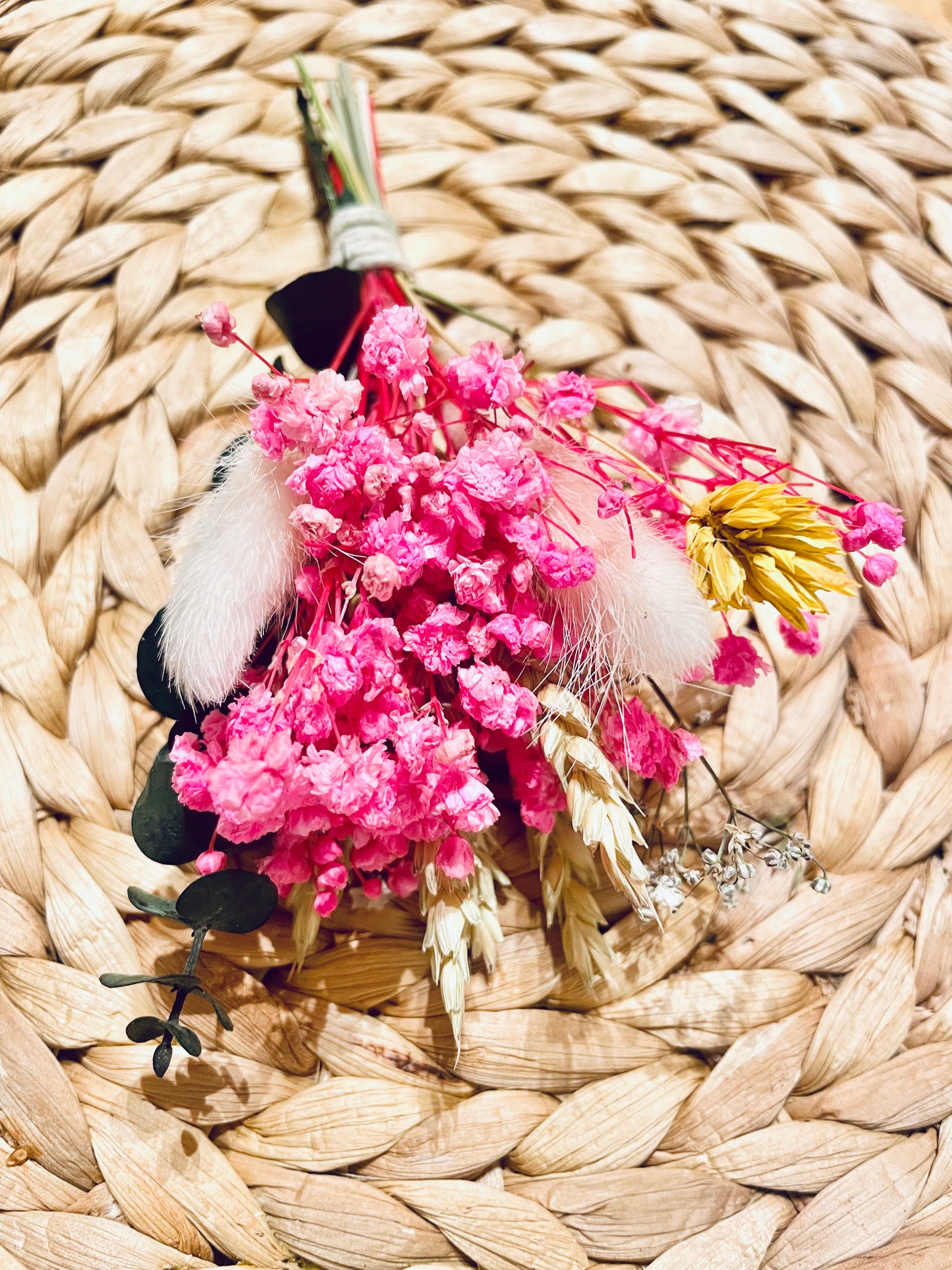 Boutonnière/ Buttonhole/ Mini dried flowers bouquet/ Wedding Mini flower bundle / Small flower arrangement