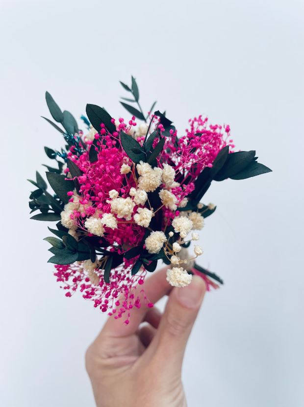 Mini Dried Flowers Bouquet Boho Mini Dry Flower Rustic Wildflowers Dried Rose Bouquets Wedding Flowers Boutonniere Letterbox Flowers
