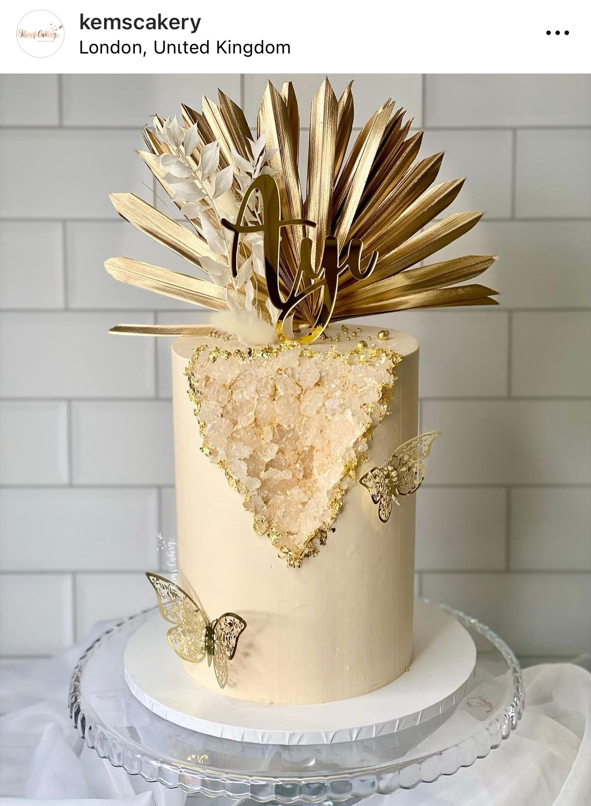 Gold sun palm leaf / palm leaves/ palm spears / cake topper / palm cake topper