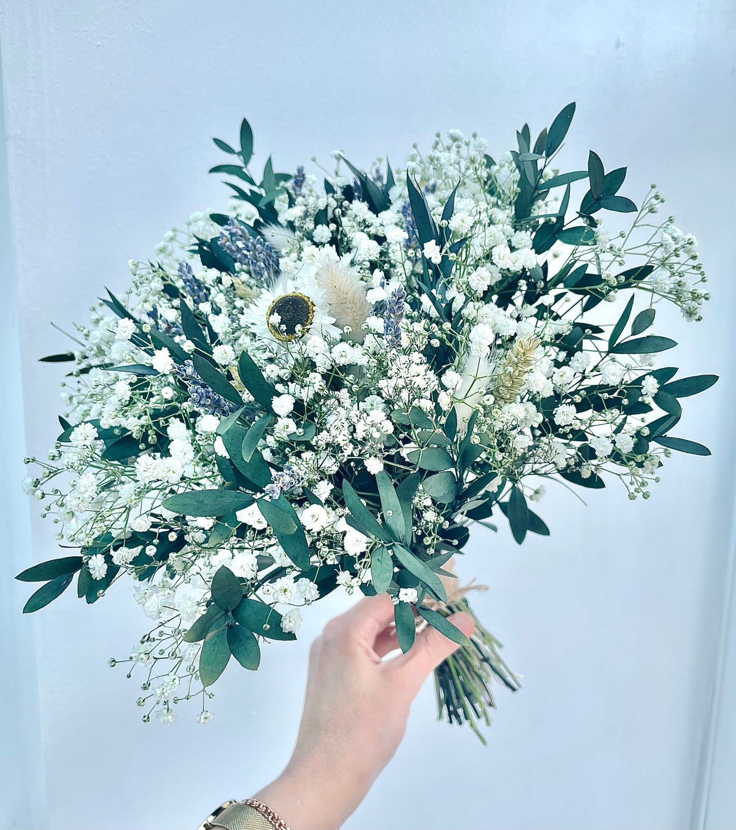 Gypsophila lavender blue Bridal Bouquet Wedding /Dried Flower Bouquet/ Gifts For Her / Dried flower arrangement/ Buttonholes