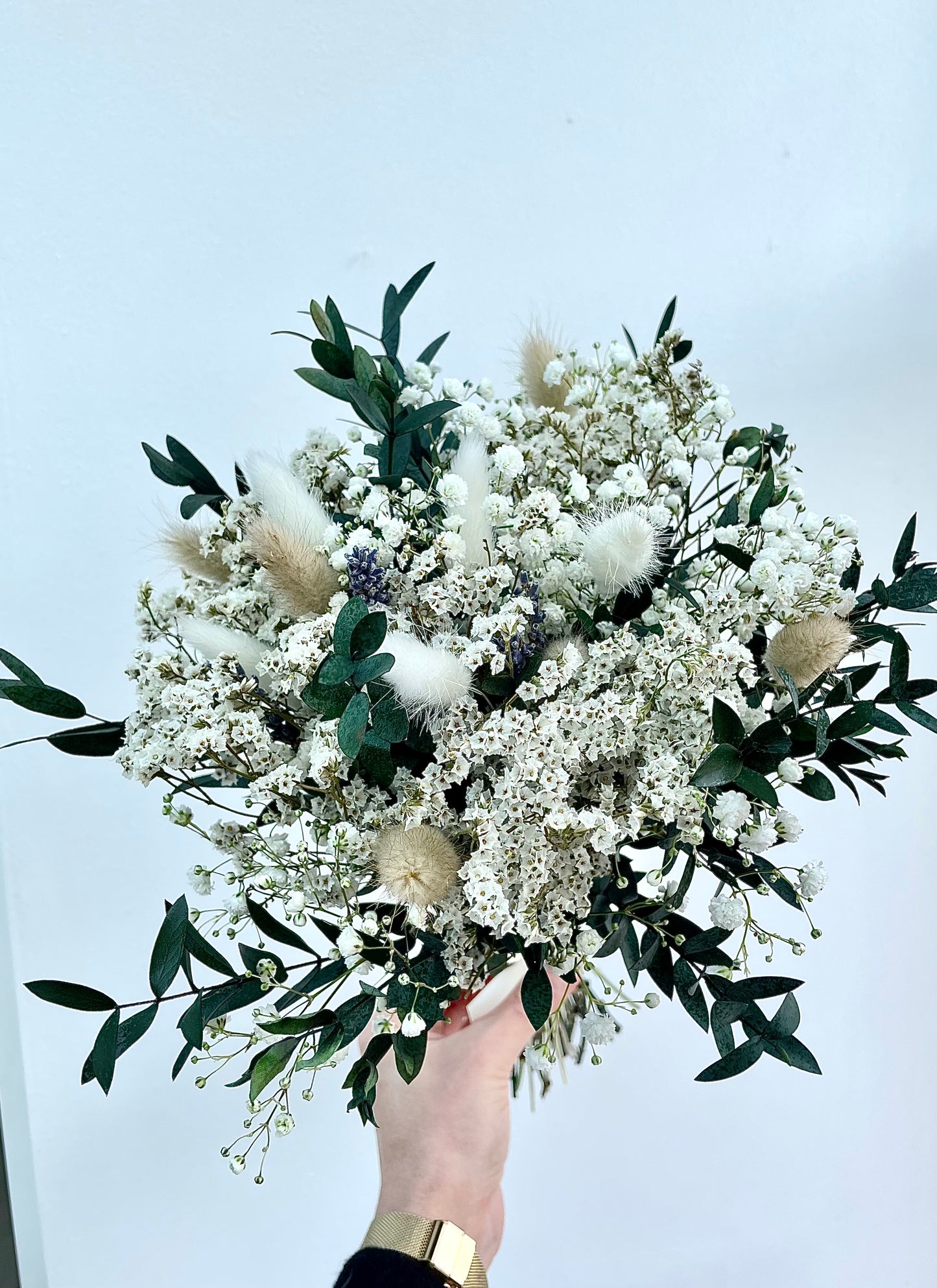 Gybsophila / Eucalyptus / Lavender Bouquet