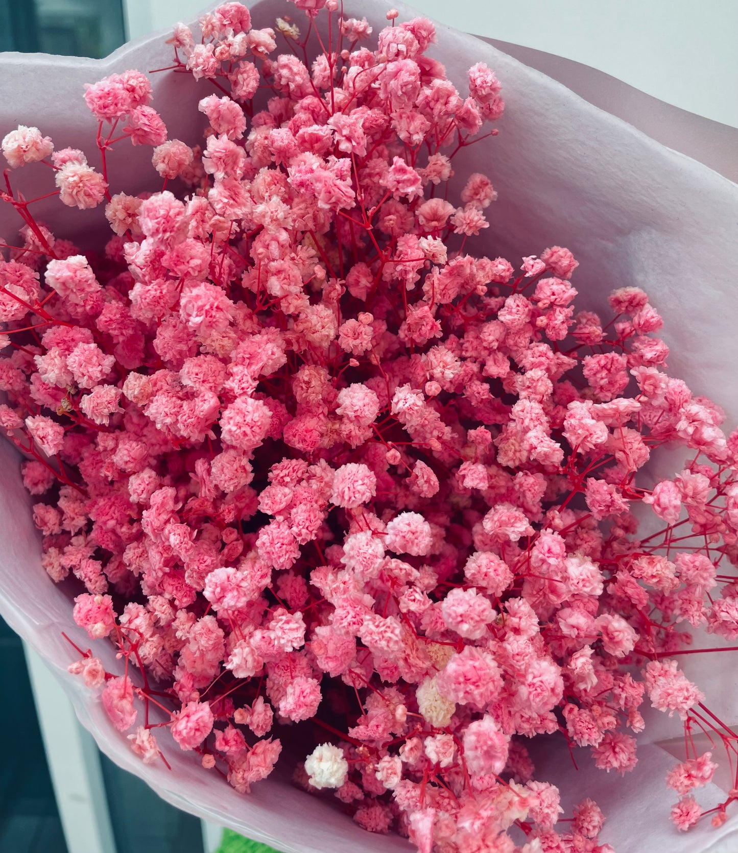 Preserved dried white gypsophila/ dried flowers / baby breath / white vase / boho decor / home decor GIFT FOR HER bouquet