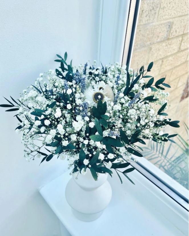 BOHO Wedding Flowers Dried Flower Wedding Bouquet Bridal Bouquet Gypsophila Bouquet Bridesmaid Babys Breath Bridal Bouquet Wildflowers