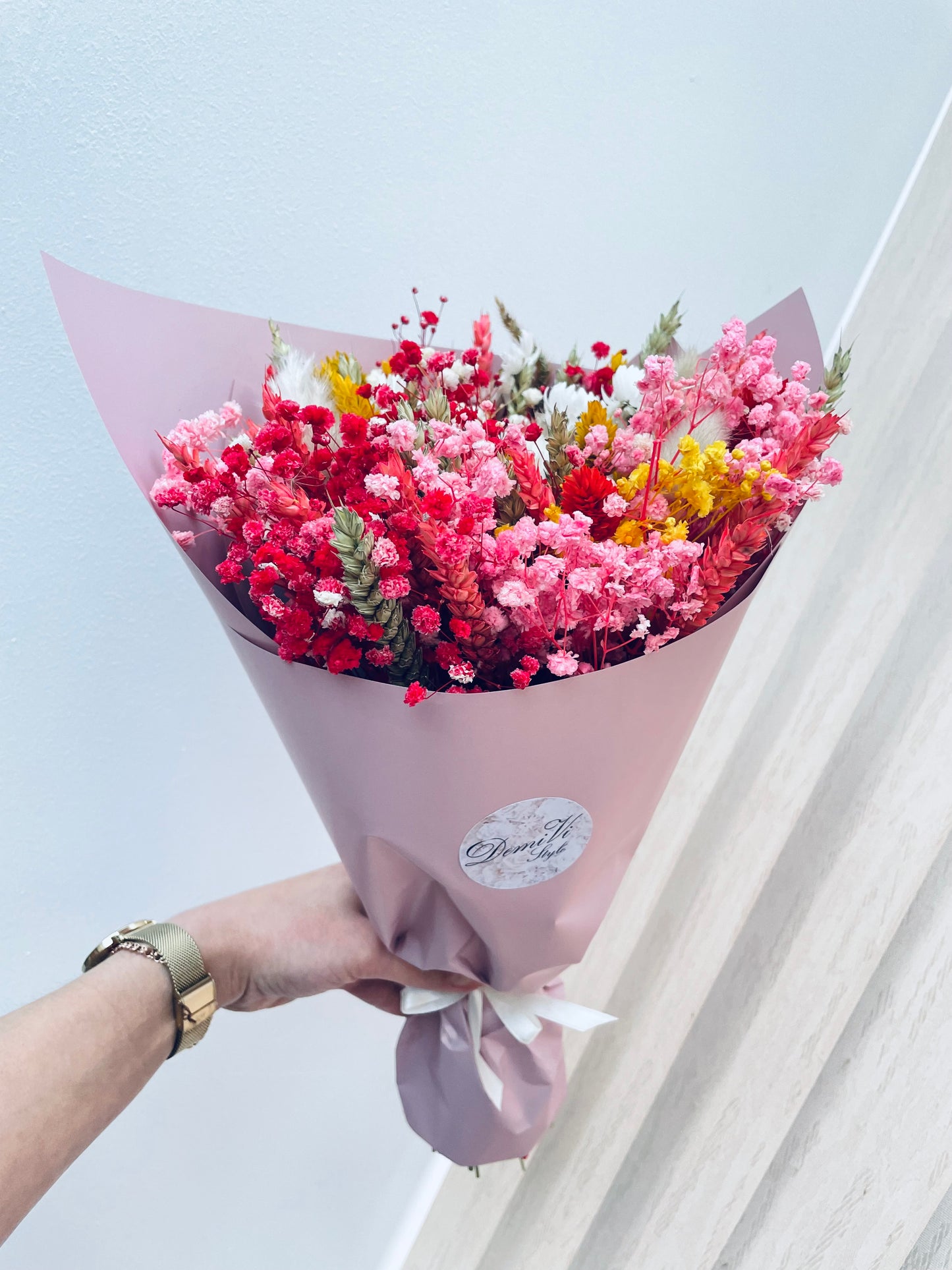 Spring Pink Scented Bouquet / Dried Flowers/ Dried Flower Bouquet/ Wedding Bouquet / Dried flower arrangement/ Gift for her