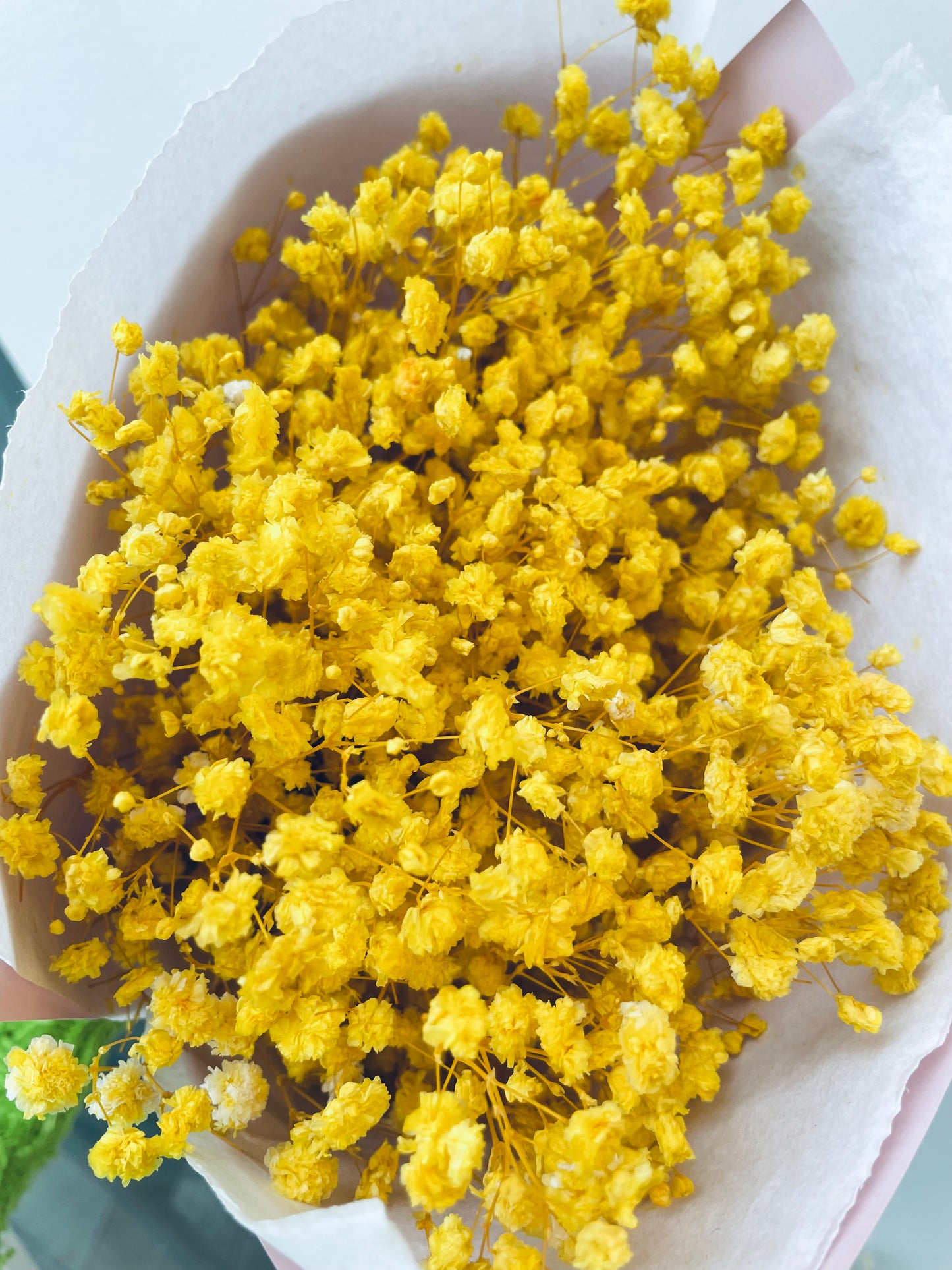 Preserved dried white gypsophila/ dried flowers / baby breath / white vase / boho decor / home decor GIFT FOR HER bouquet