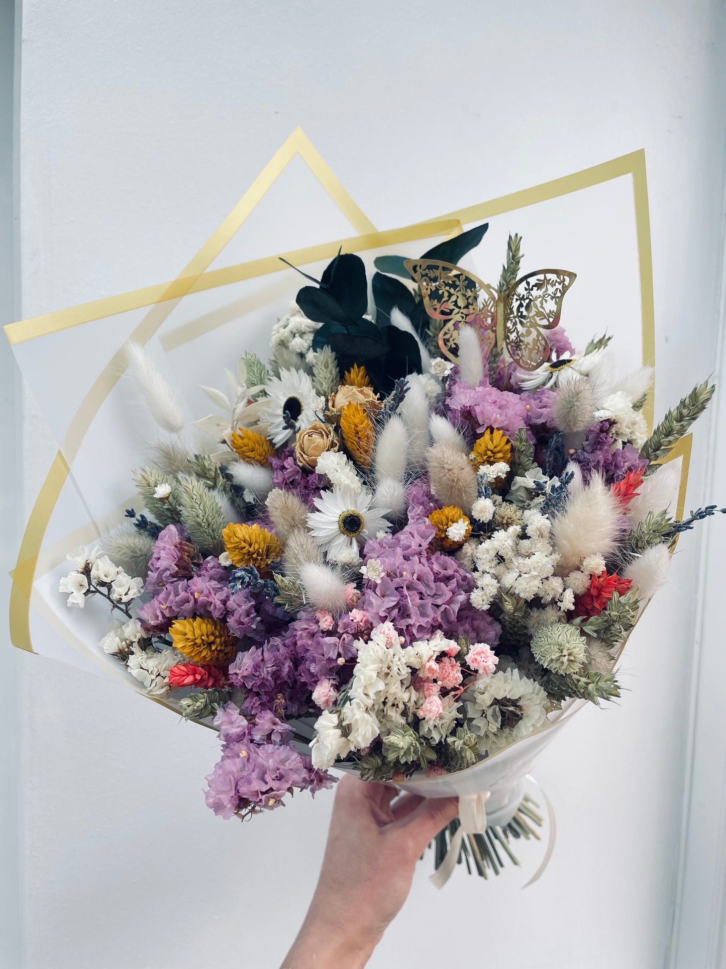 Purple Scented Alice Bouquet/ Dried Flower Bouquet/ Gifts For Her / Bridal Bouquet/ Dried flower arrangement/ Wedding bouquet