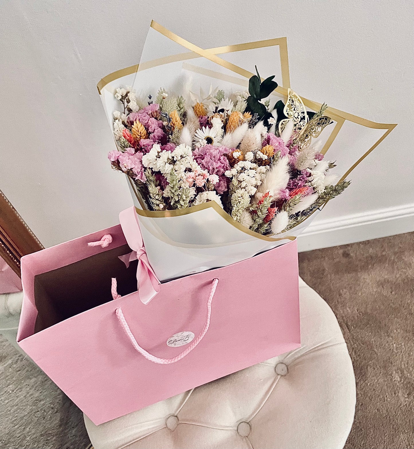 Purple Scented Alice Bouquet/ Dried Flower Bouquet/ Gifts For Her / Bridal Bouquet/ Dried flower arrangement/ Wedding bouquet