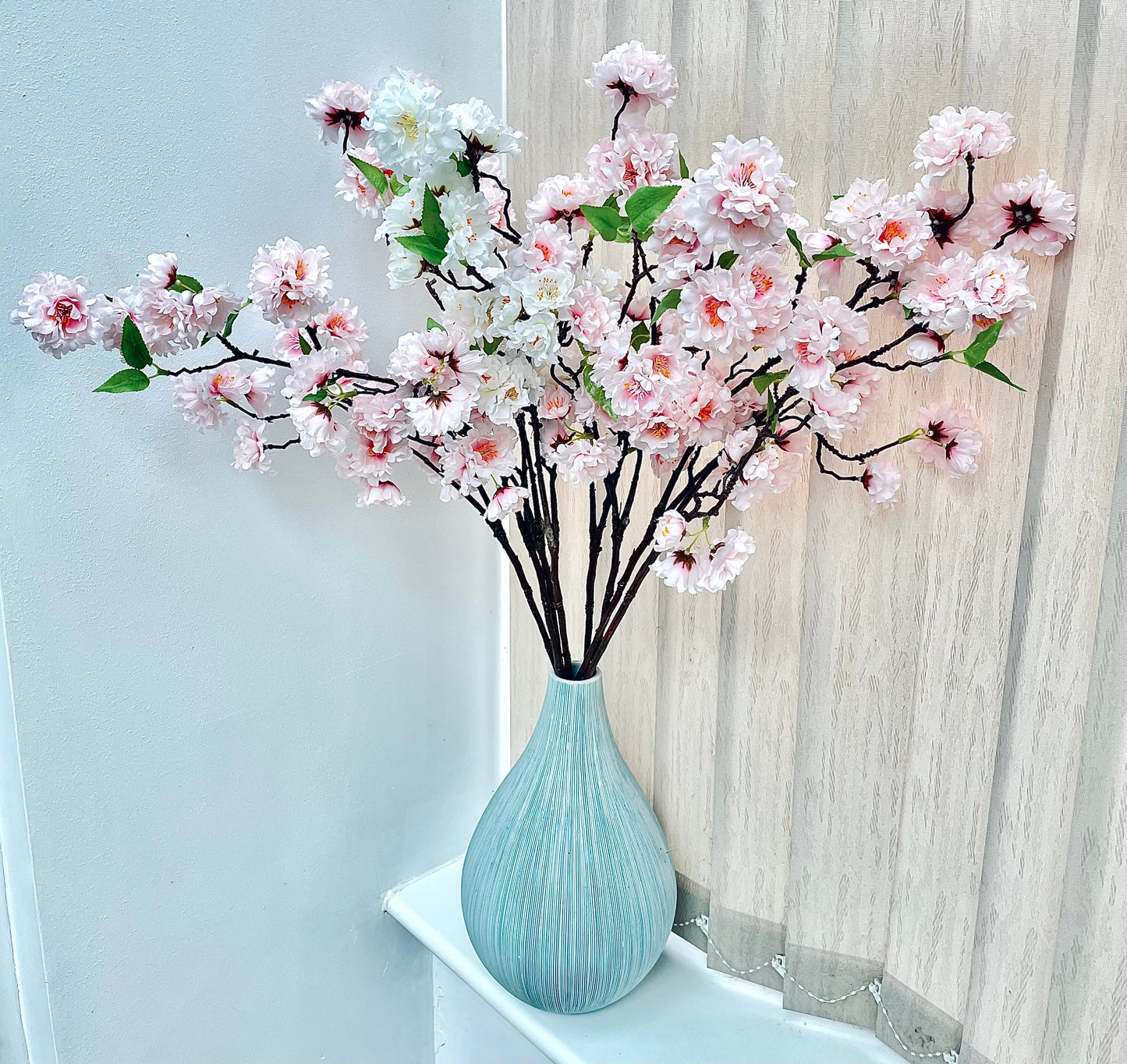 Artificial Silk Japanese Cherry Blossom Flower Spray 75cm/29 Inch