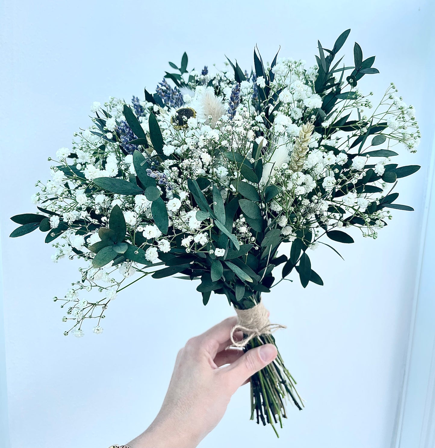 Gypsophila lavender blue Bridal Bouquet Wedding /Dried Flower Bouquet/ Gifts For Her / Dried flower arrangement/ Buttonholes