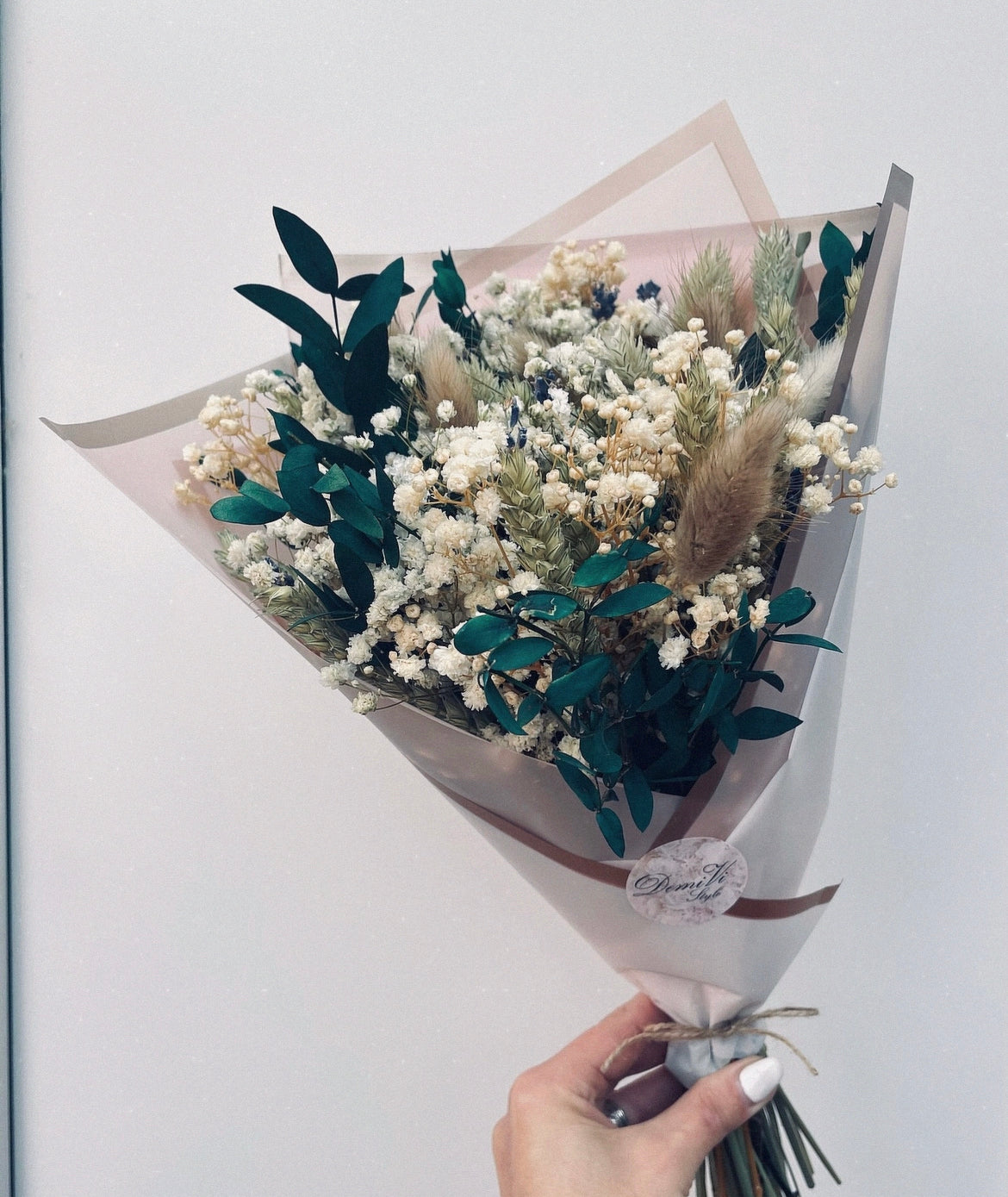 Gybsophila / Eucalyptus / Lavender Bouquet
