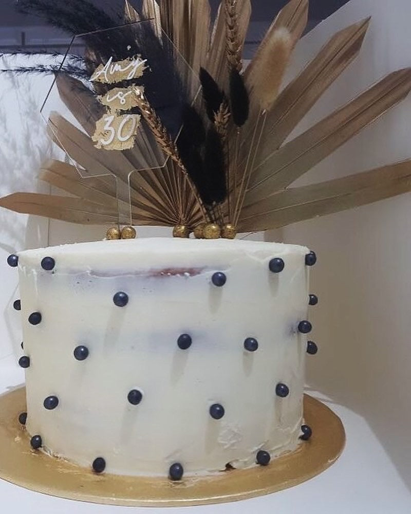 Natural with Gold edges sun palm leaf / palm leaves/ palm spears / cake topper / palm cake topper
