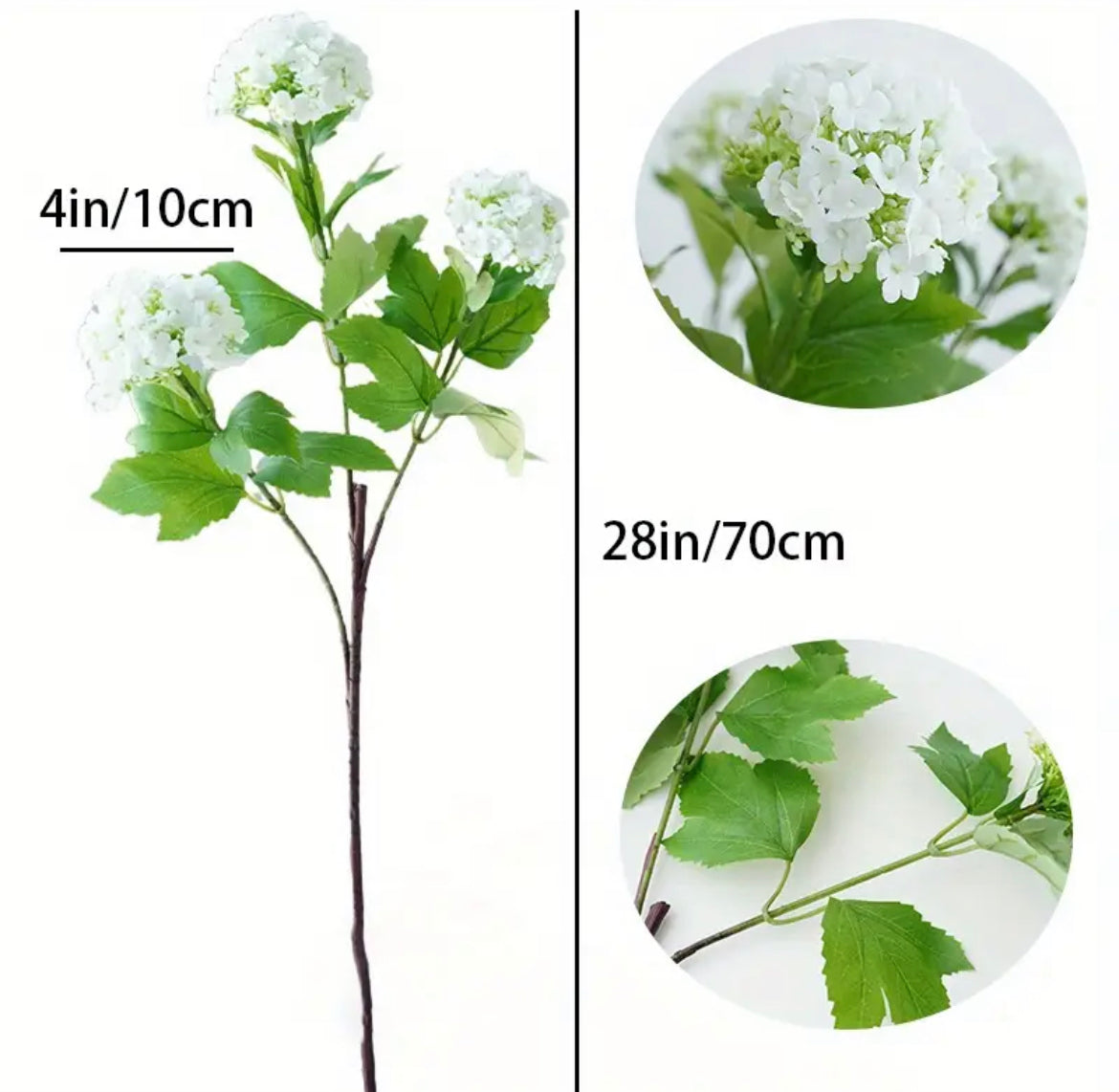 Faux snowball flowers artificial green hydrangea snowball flowers white DIY wedding bouquet home decor kitchen centerpiece floral gift