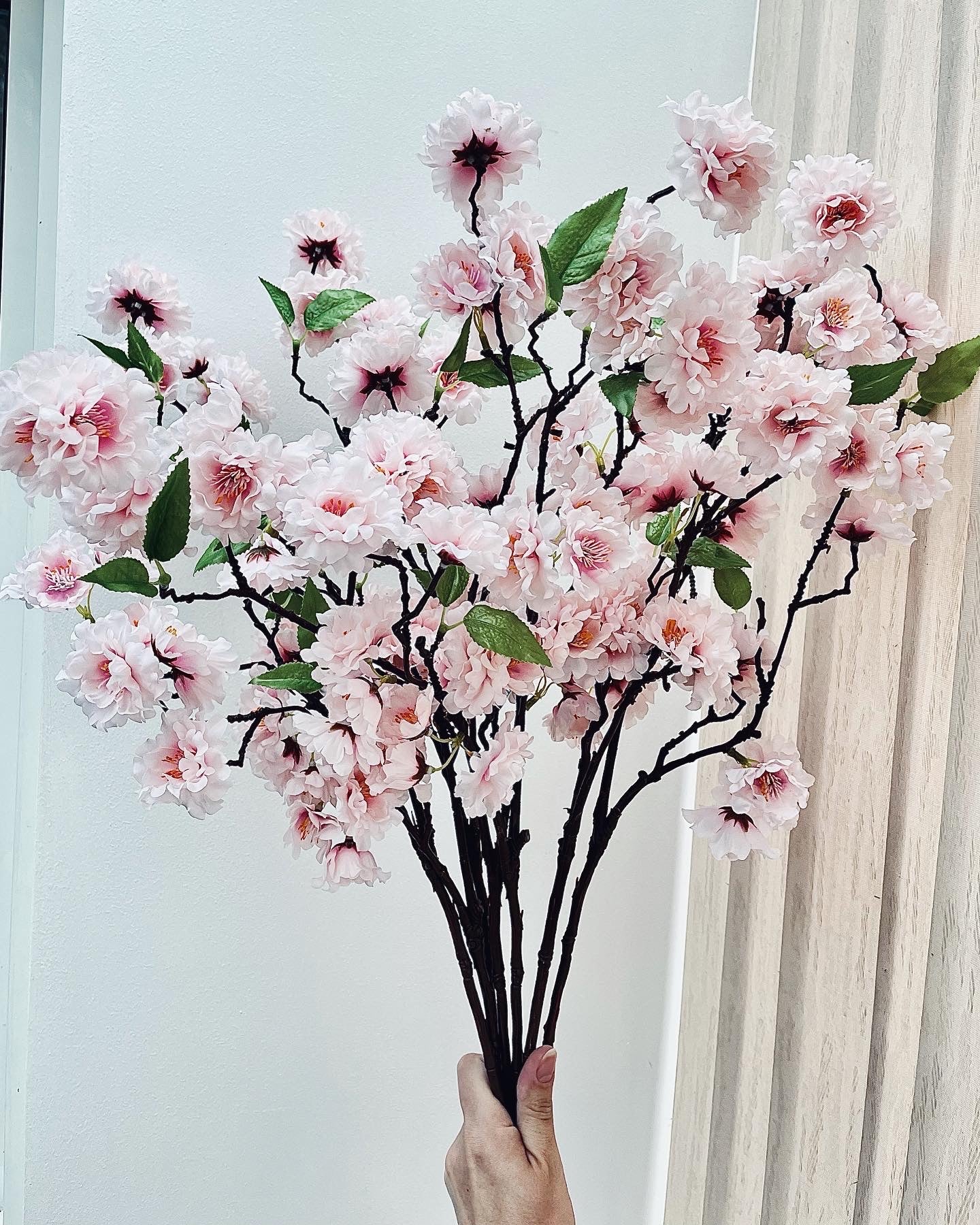 Artificial Silk Japanese Cherry Blossom Flower Spray 75cm/29 Inch