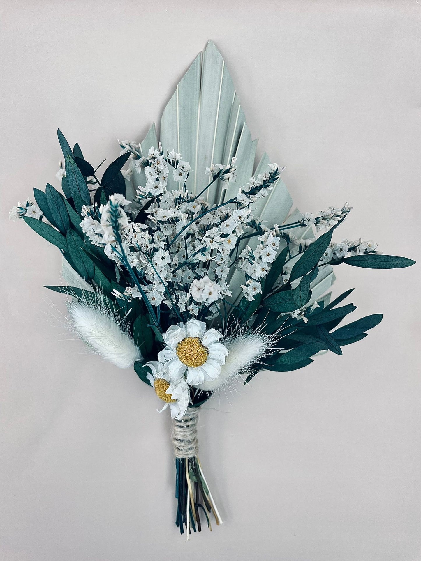 Eucalyptus Palm Spear Sage Dried Flower Cake Topper Mini Dry Flower Bouquet Cake Topper Flowers for cake decor Palm Spear Bouquet Sage