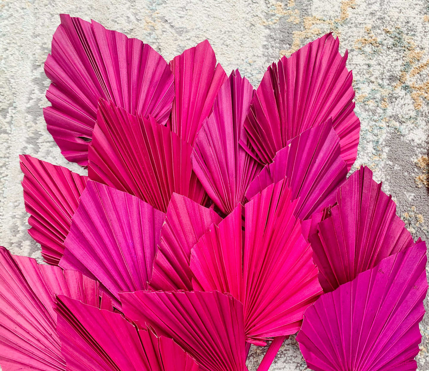 3x Dried Palm Spear Leaves ,colour pink fuscia orange/boho decor, dried vase flowers, palm leaf UK, palm decor, palm spear cake topper/