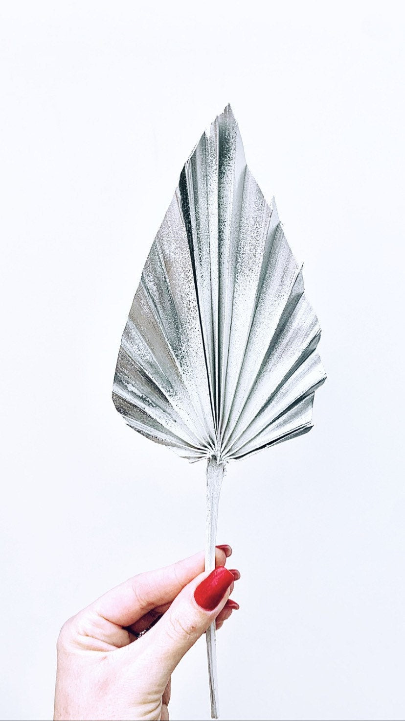 Gold / Black/ Silver Dried Palm Spear Leaves / boho decor, dried vase flowers, palm leaf UK, palm decor, palm spear cake topper
