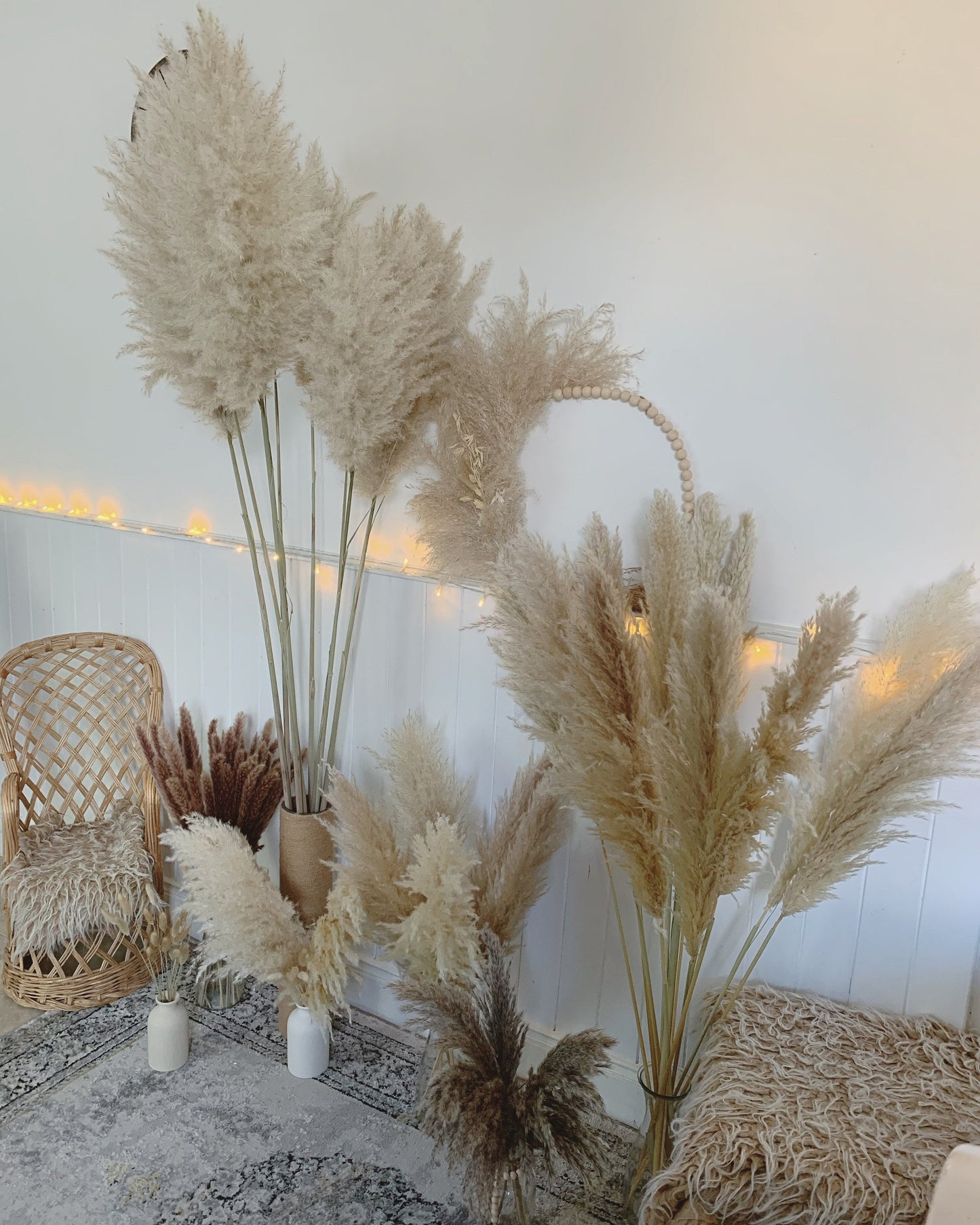 Sale extra large cream fluffy natural pampas grass 60-120, 140cm /gift for her, gift UK, dried flowers, housewarming, pampass grass