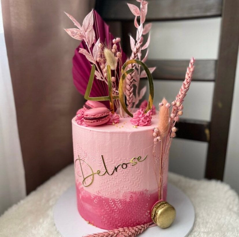 3x Dried Palm Spear Leaves ,colour pink fuscia orange/boho decor, dried vase flowers, palm leaf UK, palm decor, palm spear cake topper/
