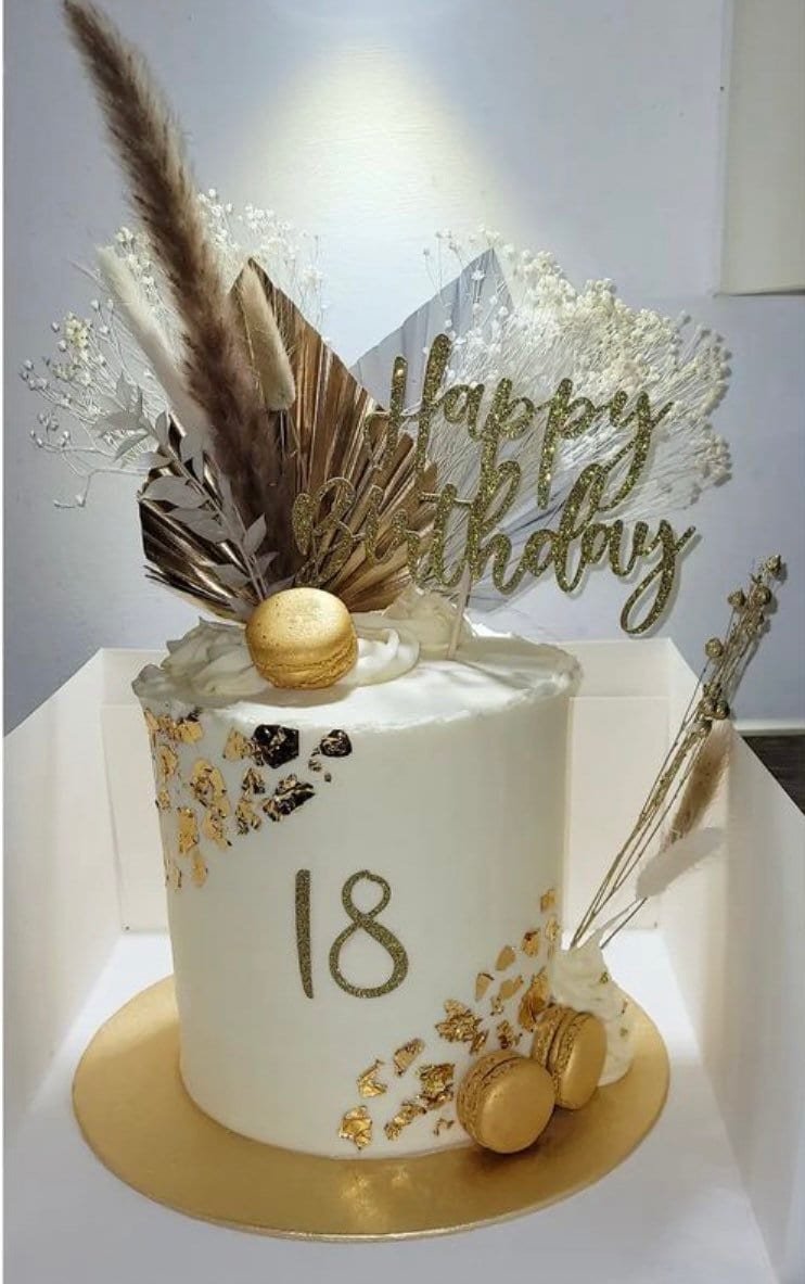 Palm Spear Dried Flowers Bouquet Cake Topper / letterbox dried flowers / dried flower cake topper / pampas cake topper