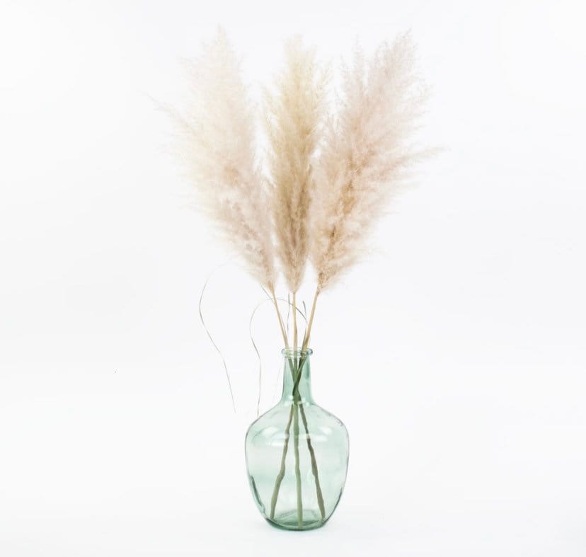 Vintage Bottle Vase - 30cm floor vase for dried flowers pampas / bottle vase UK / pampas vase