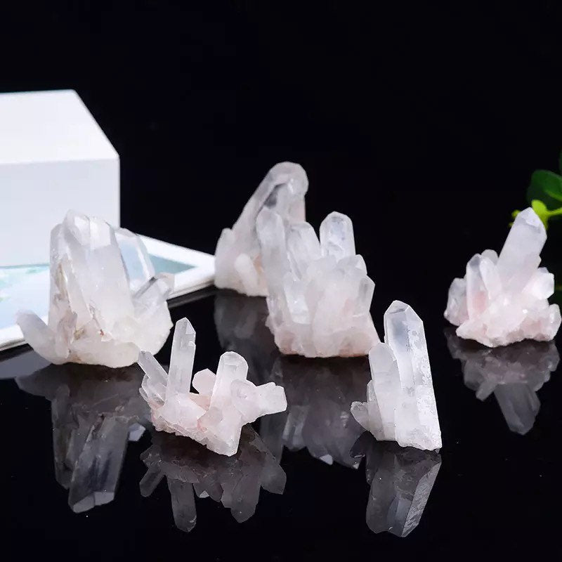 Natural White Crystal Cluster / Quartz Crystal / Healing Crystal