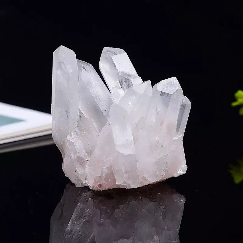 Natural White Crystal Cluster / Quartz Crystal / Healing Crystal