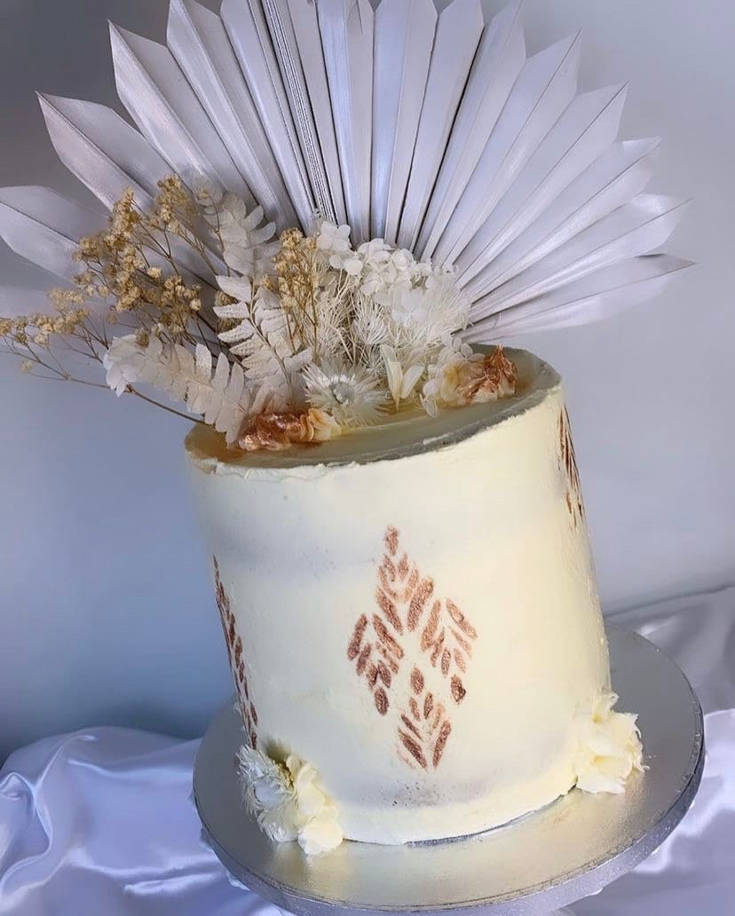 White sun palm leaf / palm leaves/ palm spears / cake topper / palm cake topper