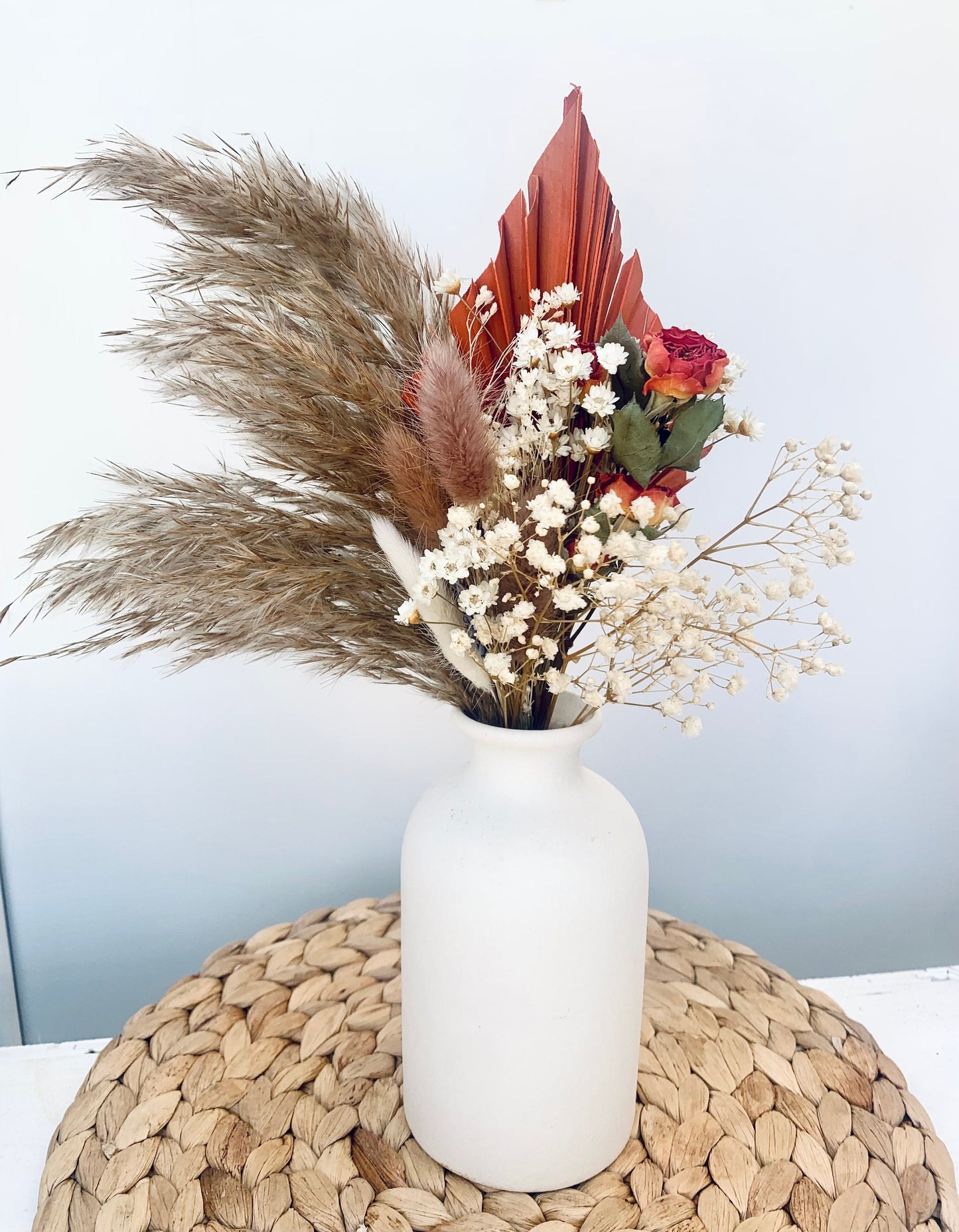 Wedding table decor Pampas and Dried Flower Arrangement Bouquet unique trendy home decor floral arrangements/ Everlasting Dried Flower Bouquet