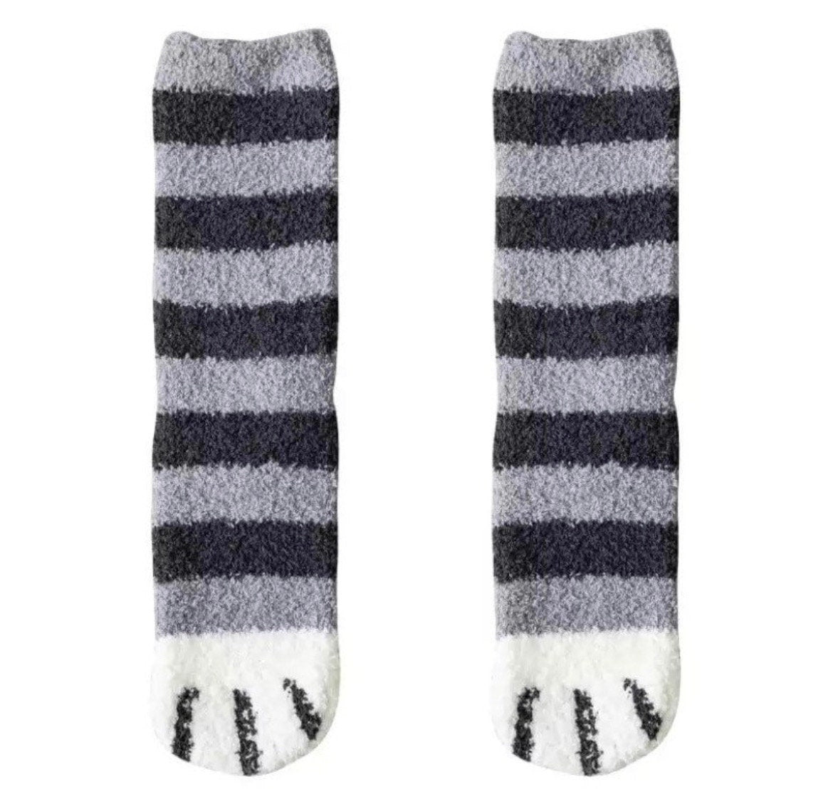 Winter cat socks / warm fleece women cat owner gift / letterbox gift / gift for her / Christmas filler gift / friend gift / secret santa