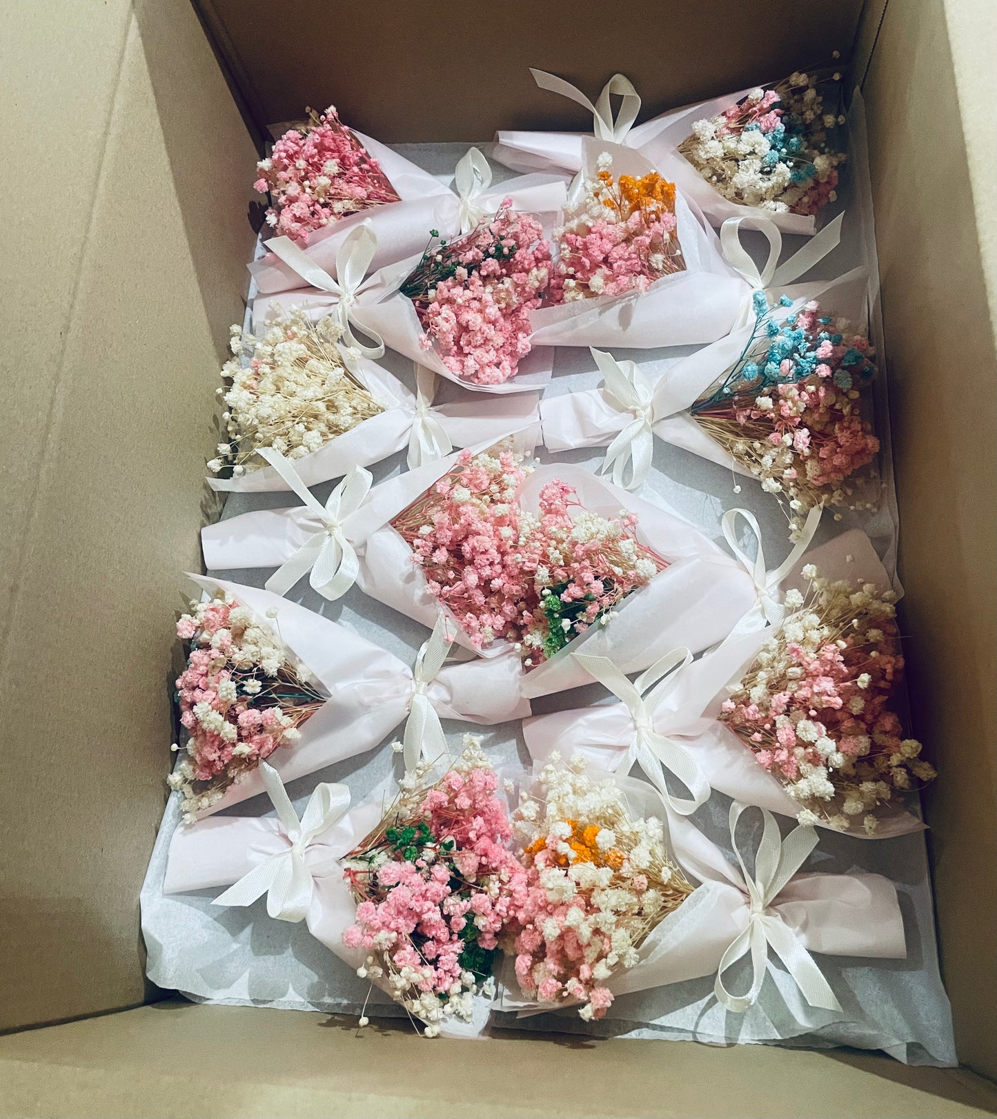 Dried Flower Mini Bouquet Mini Posy Colourful Bridesmaid Proposal Gift For Her Letterbox Flowers