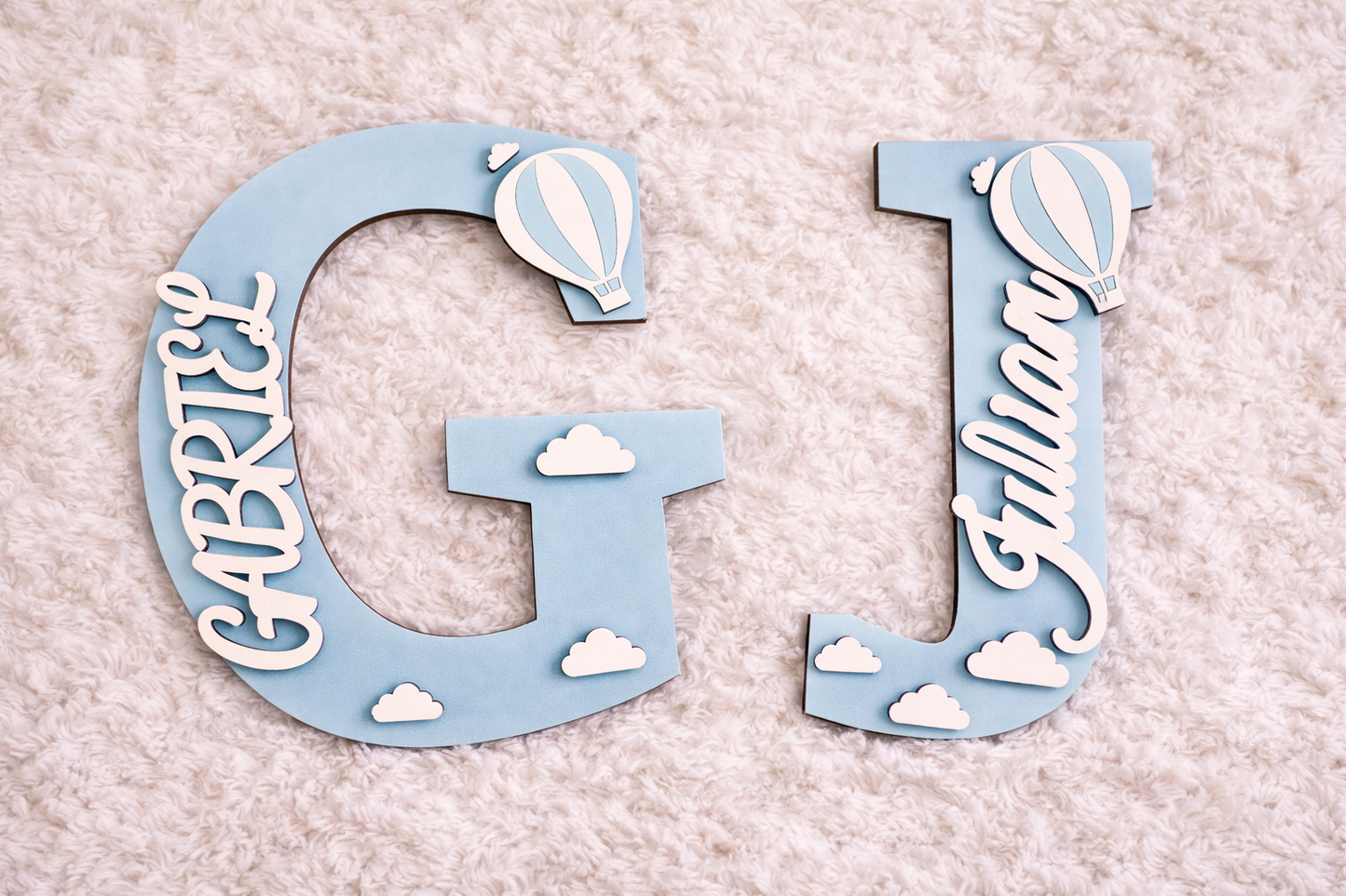 Personalised Wooden Nursery Letter Wall Decor Custom Baby Name Sign 3D Kids Room Letter Baby Shower Gift Nursery Initial Decor
