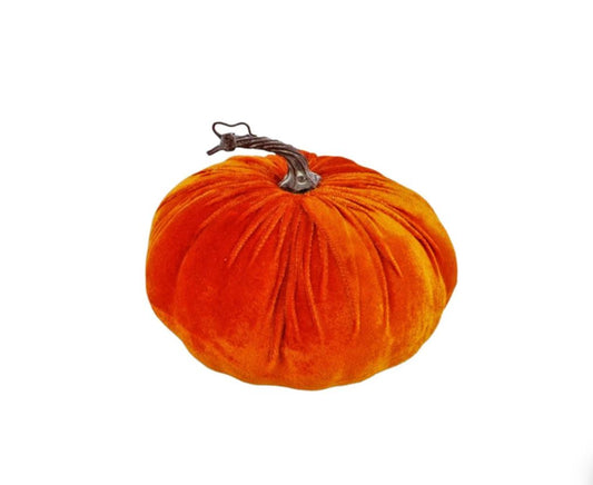 Velvet Pumpkin Orange Seasonal Decoration Pumpkin with Stalk Fabric Pumpkin Autumn Pumpkins Home Decor Autumn Accessories Halloween Decor