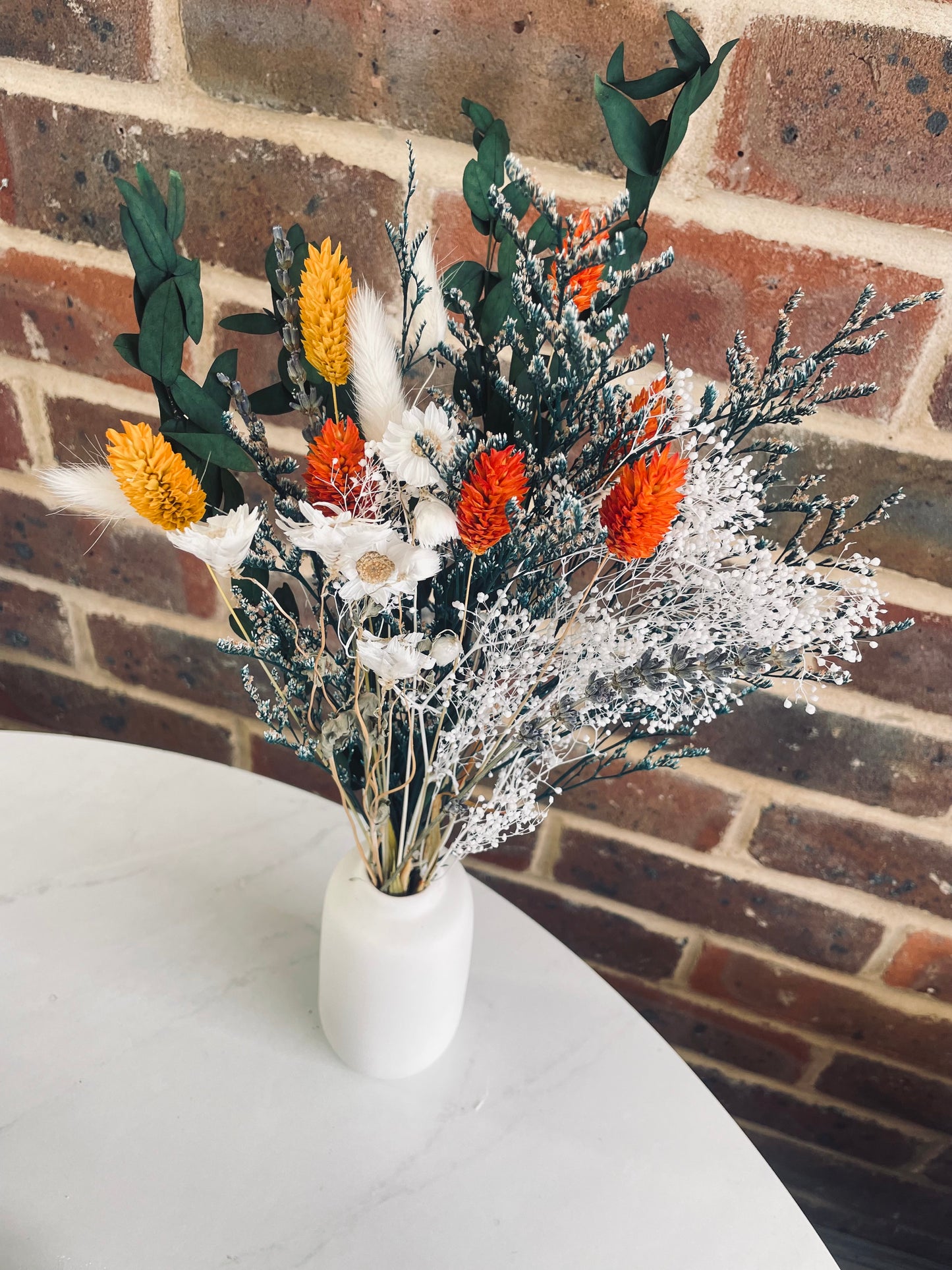 Dried Flower Gift Bouquet Wrapped Ready to Send Handmade Rustic Boho Dried Flowers for Home Decor Cafe Hotel Gift “Ember”