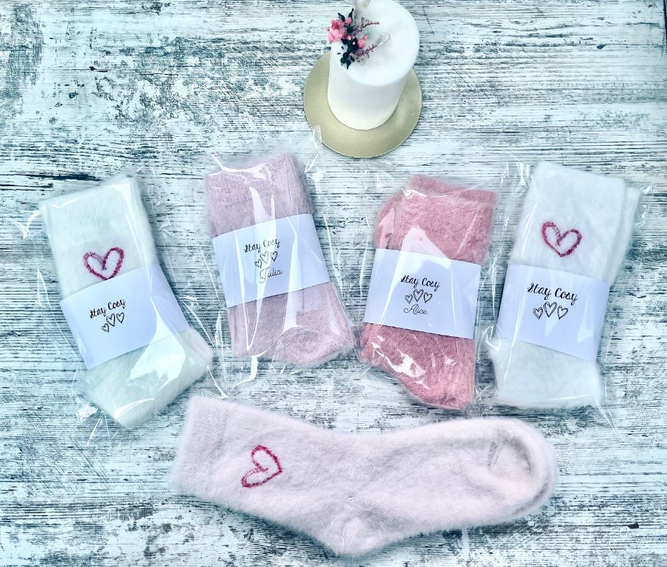 PERSONALISED Cozy socks Warm winter socks Fluffy sock gifts stocking fillers warm socks Christmas gift Fuzzy socks festive sleeping socks