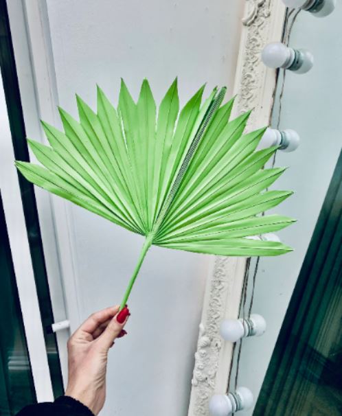 Green sun palm leaf , pink sun palm leaf, palm leaves, palm spears, cake topper, palm cake topper