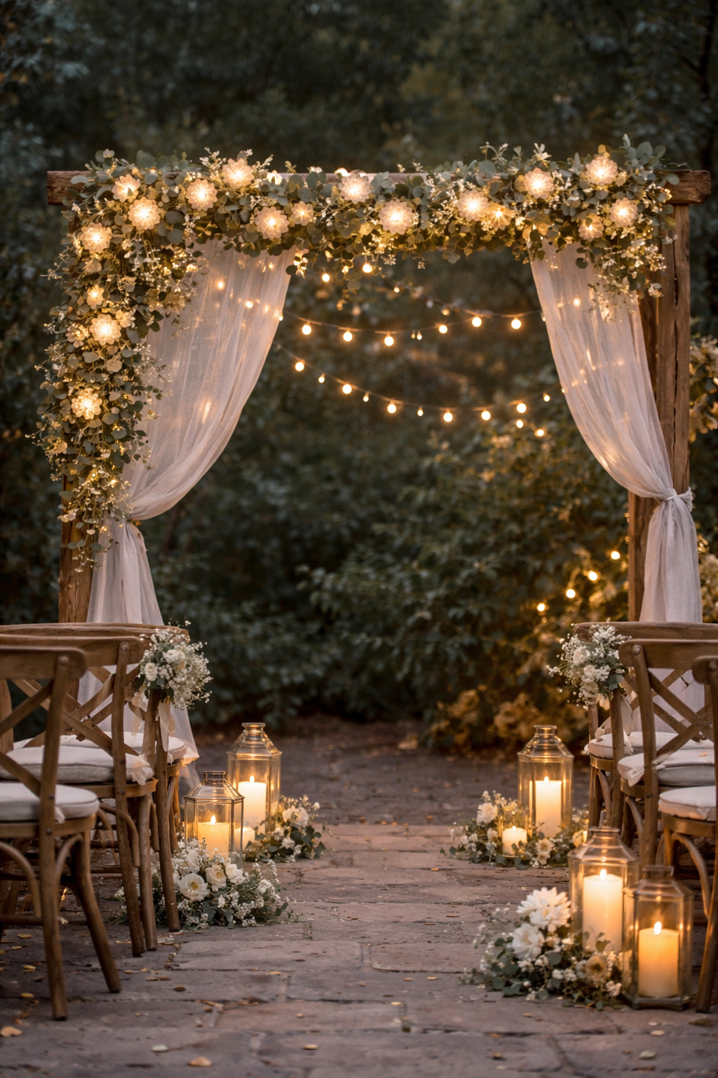Eucalyptus Garland with Lights, Wedding Table Centerpiece, Greenery Decor For Home