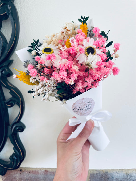 Mini Dried Flower Bouquet / Centerpiece Dried Flowers Dried Bouquet Floral Arrangement Handmade Bouquet Flowers Gift For Her Home Decor