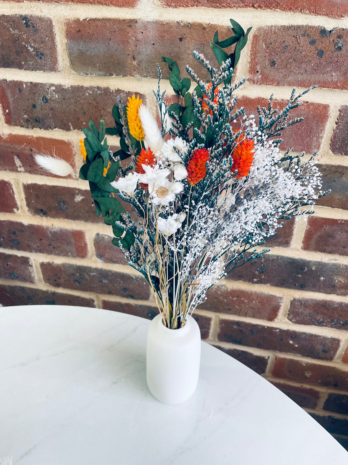 Dried Flower Gift Bouquet Wrapped Ready to Send Handmade Rustic Boho Dried Flowers for Home Decor Cafe Hotel Gift “Ember”
