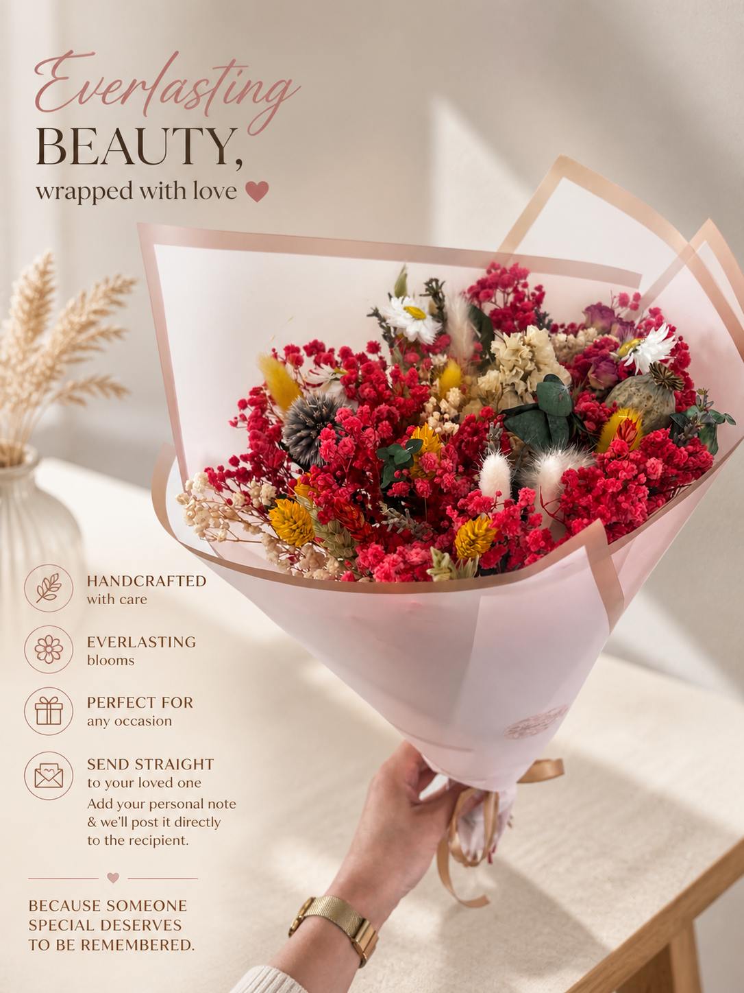 Eternal Bloom – Dried Flower Bouquet