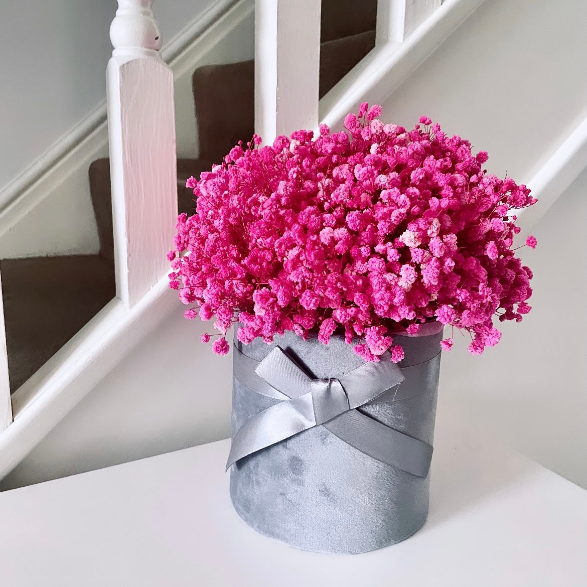 Gypsophila Box Flowers Birthday Gift for Her Pink Gift Bouquet in a box Girls Room Decor