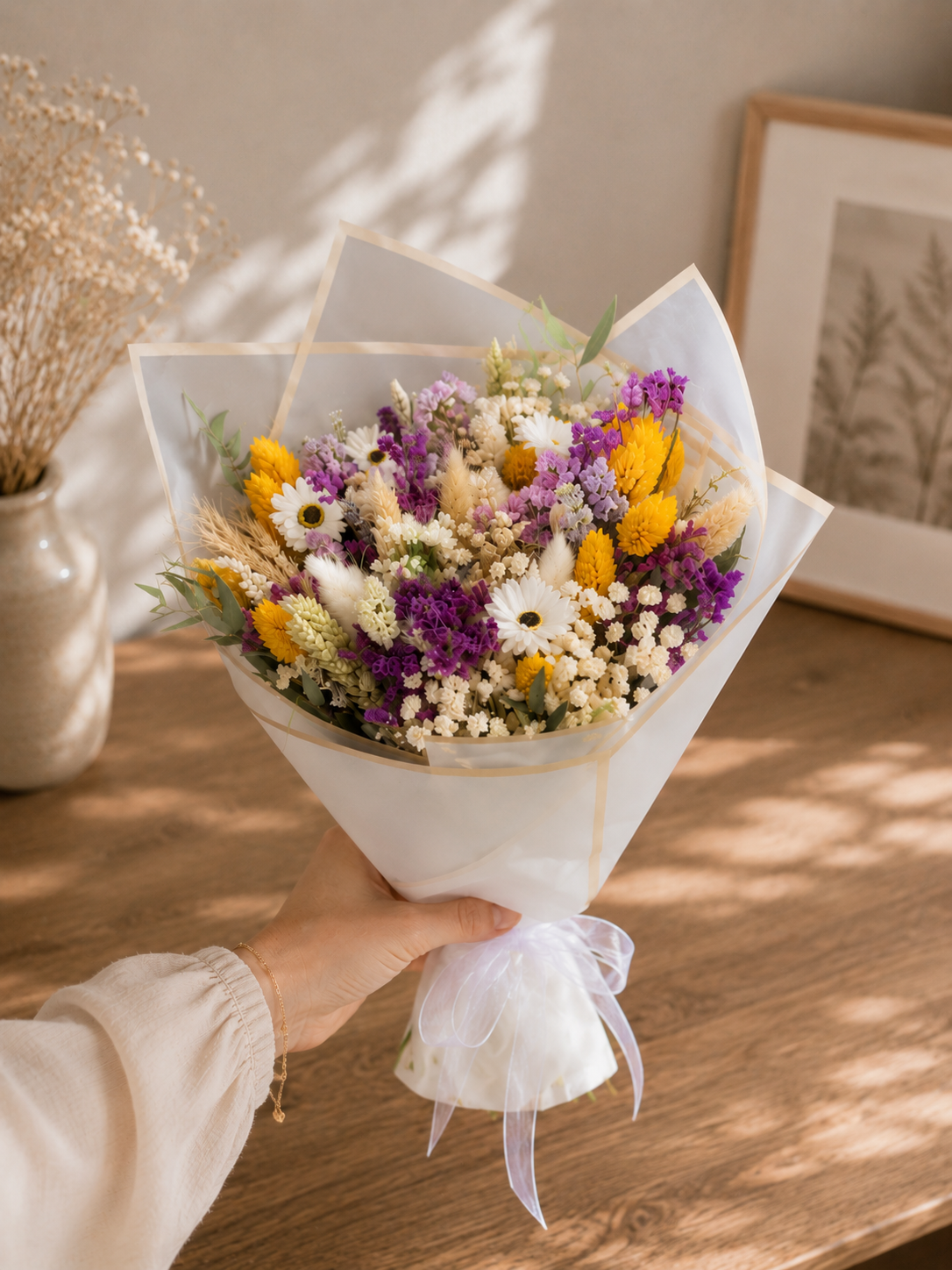 Wild Meadow Dried Flower Bouquet